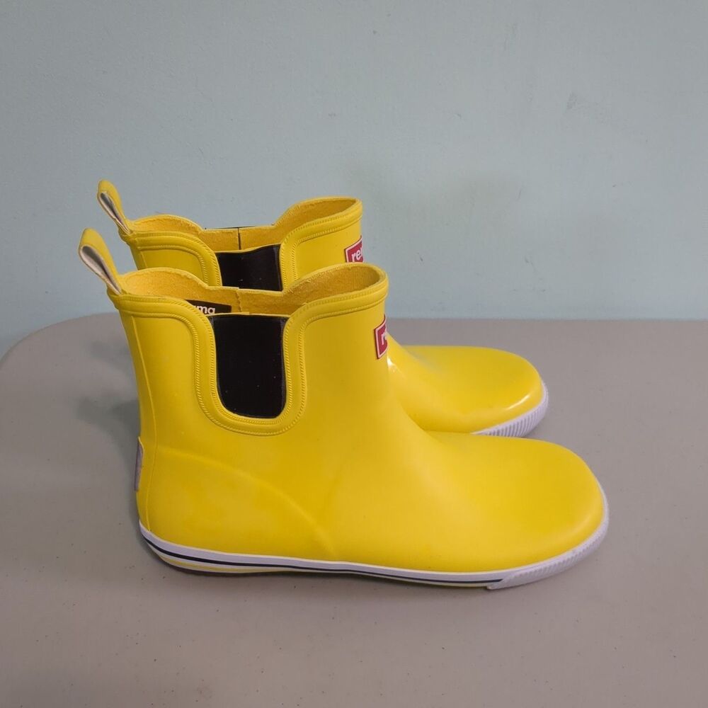 Reima 37 5.5 Yellow Taika 2.0 Waterproof Rubber Wellies Rain Boots